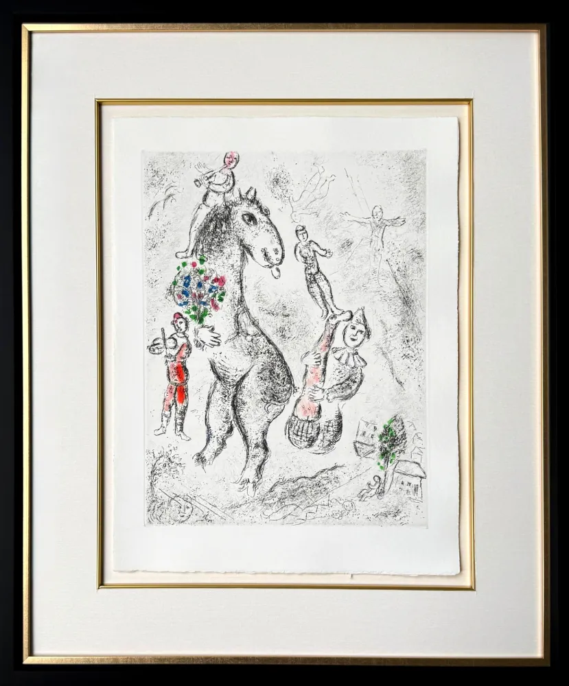 Aguafuerte Chagall - Celui qui dit les choses sans rien dire, Planche IX