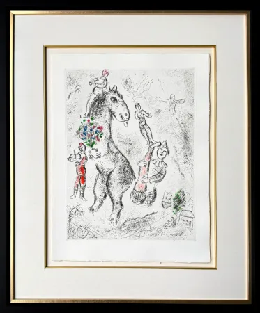 Aguafuerte Chagall - Celui qui dit les choses sans rien dire, Planche IX