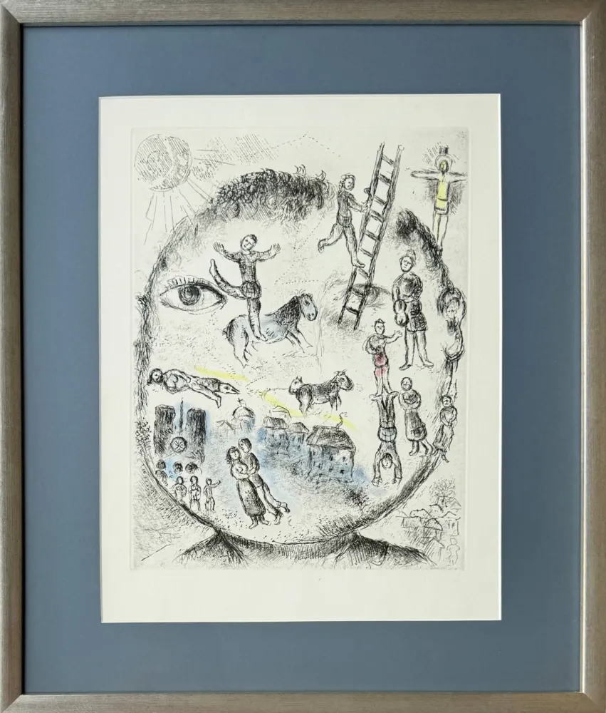 Aguafuerte Y Aguatinta Chagall - Celui qui dit les choses sans rien dire, Planche V