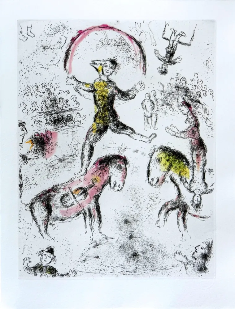 Aguafuerte Chagall - Celui qui dit les choses sans rien dire, Planche VI