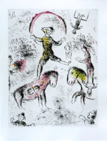 Aguafuerte Chagall - Celui qui dit les choses sans rien dire, Planche VI