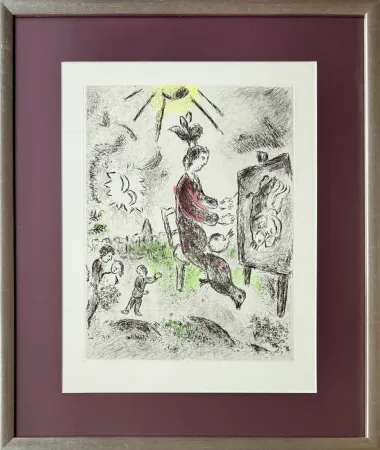 Aguafuerte Y Aguatinta Chagall - Celui qui dit les choses sans rien dire, Planche XVI