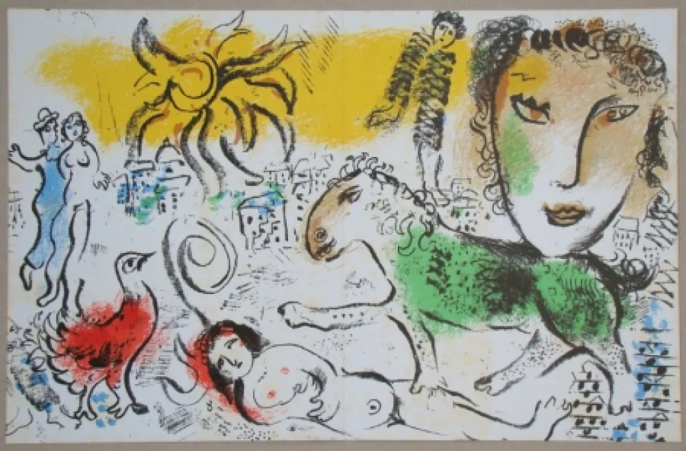 Litografía Chagall - Composition pour XXe Siècle