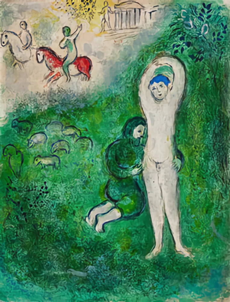 Litografía Chagall - Daphnis et Gnathon