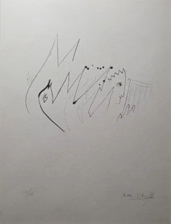 Litografía Chagall - David and Bathsheba