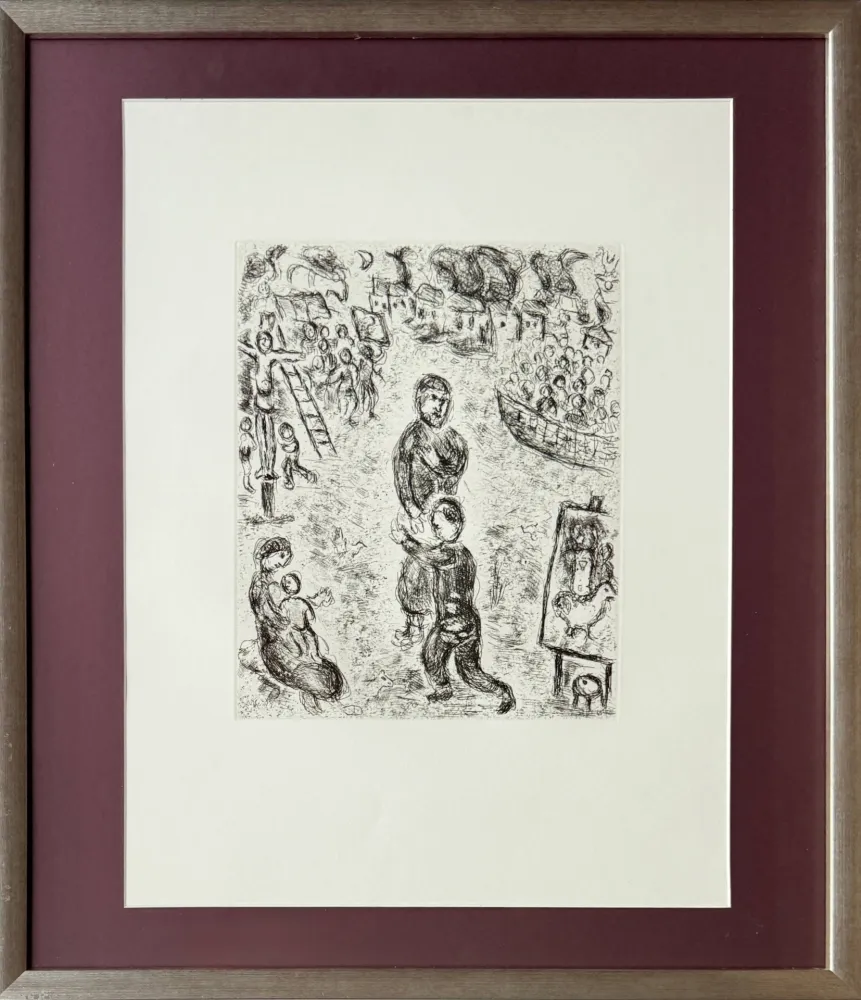 Grabado Chagall - De Mauvais Sujets - Planche II