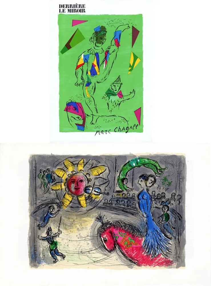 Libro Ilustrado Chagall - Derrière le Miroir n° 235 - CHAGALL. 2 LITHOGRAPHIES ORIGINALES (1979)
