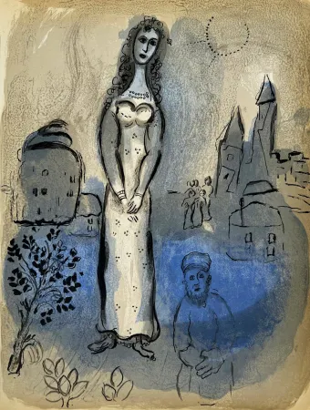 Litografía Chagall - Esther