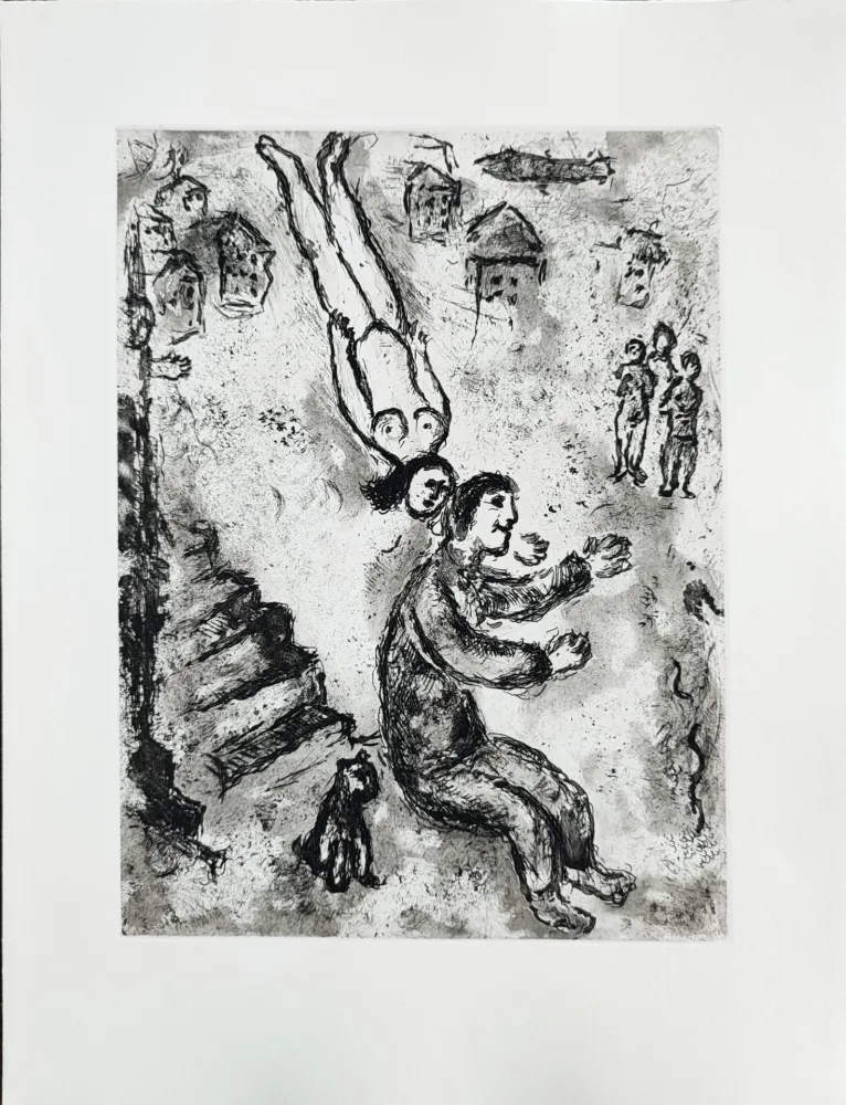 Aguafuerte Chagall - Et sur la terre