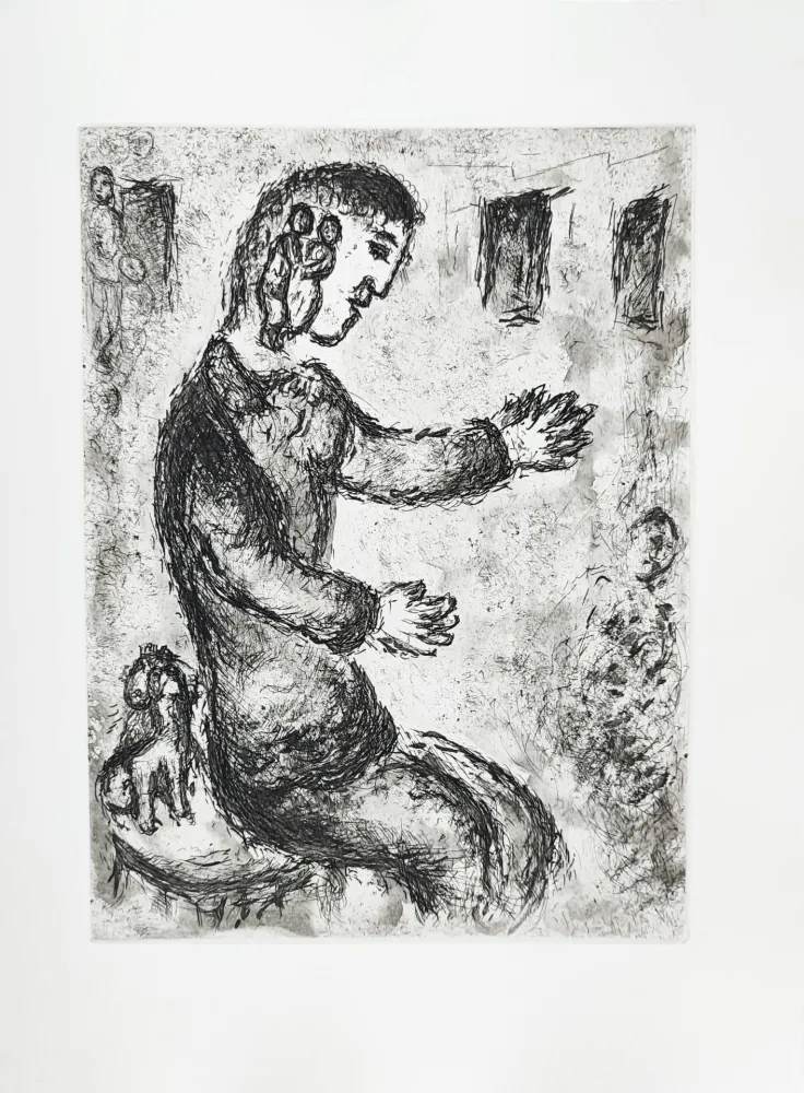 Aguafuerte Chagall - Et sur la terre