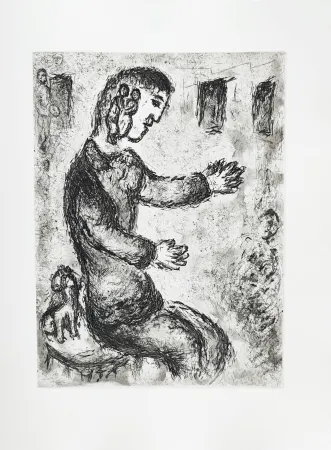 Aguafuerte Chagall - Et sur la terre