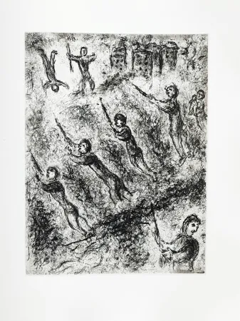 Aguafuerte Chagall - Et sur la terre