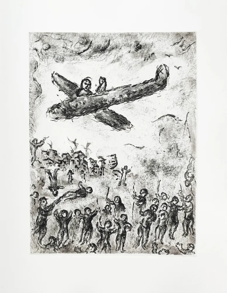 Aguafuerte Chagall - Et sur la terre