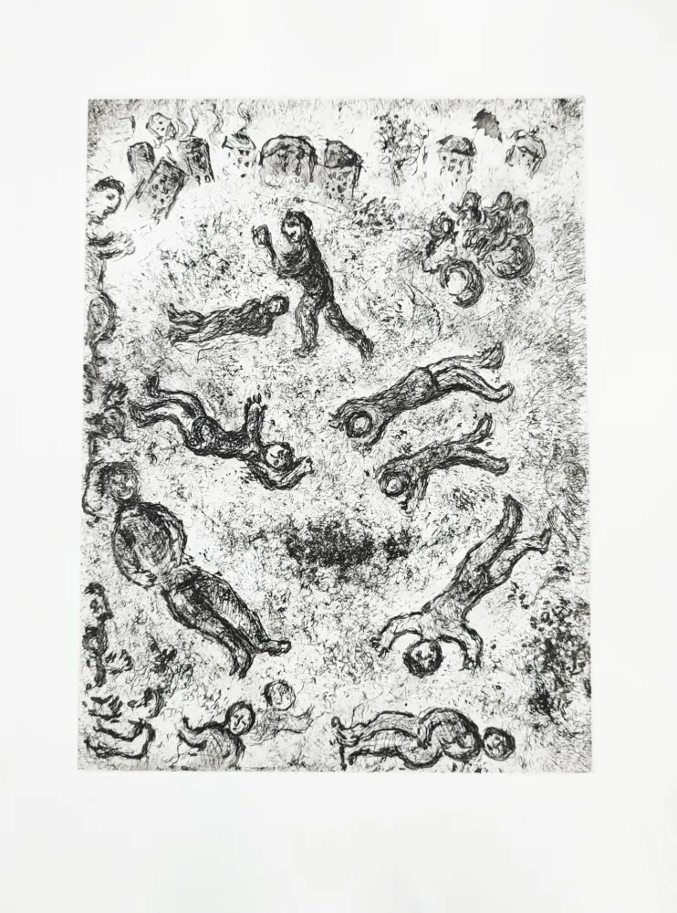Aguafuerte Chagall - Et sur la terre
