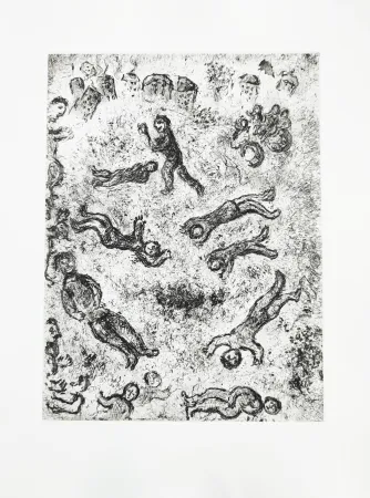 Aguafuerte Chagall - Et sur la terre