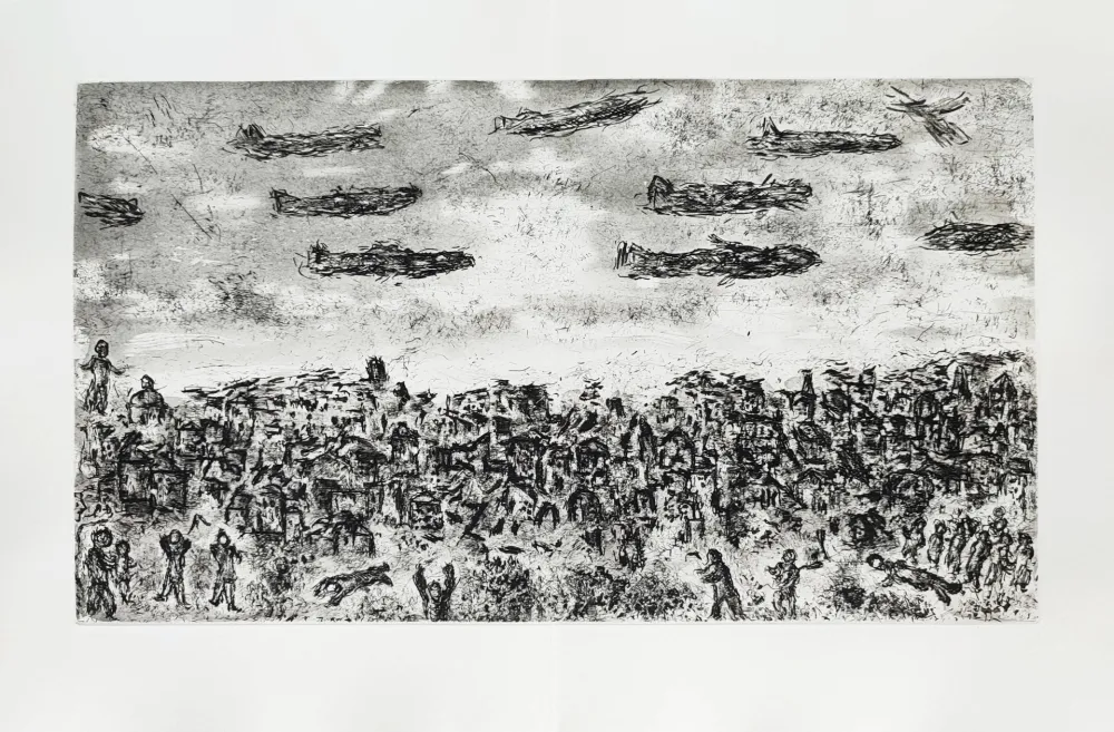 Aguafuerte Chagall - Et sur la terre