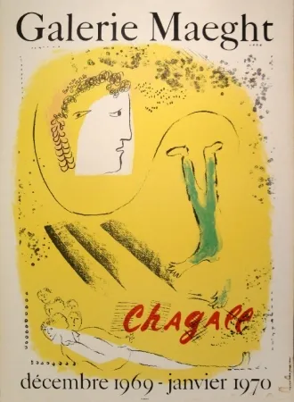 Litografía Chagall - Galerie Maeght, Chagall
