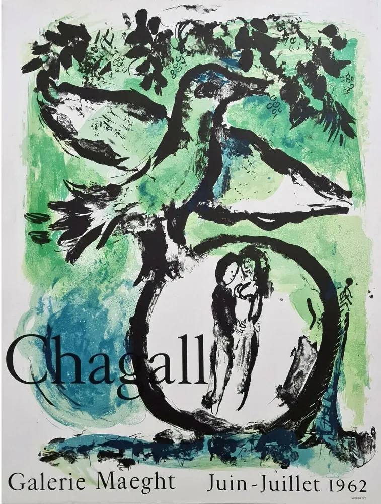 Litografía Chagall - Galerie Maeght - Juin-Juillet 62