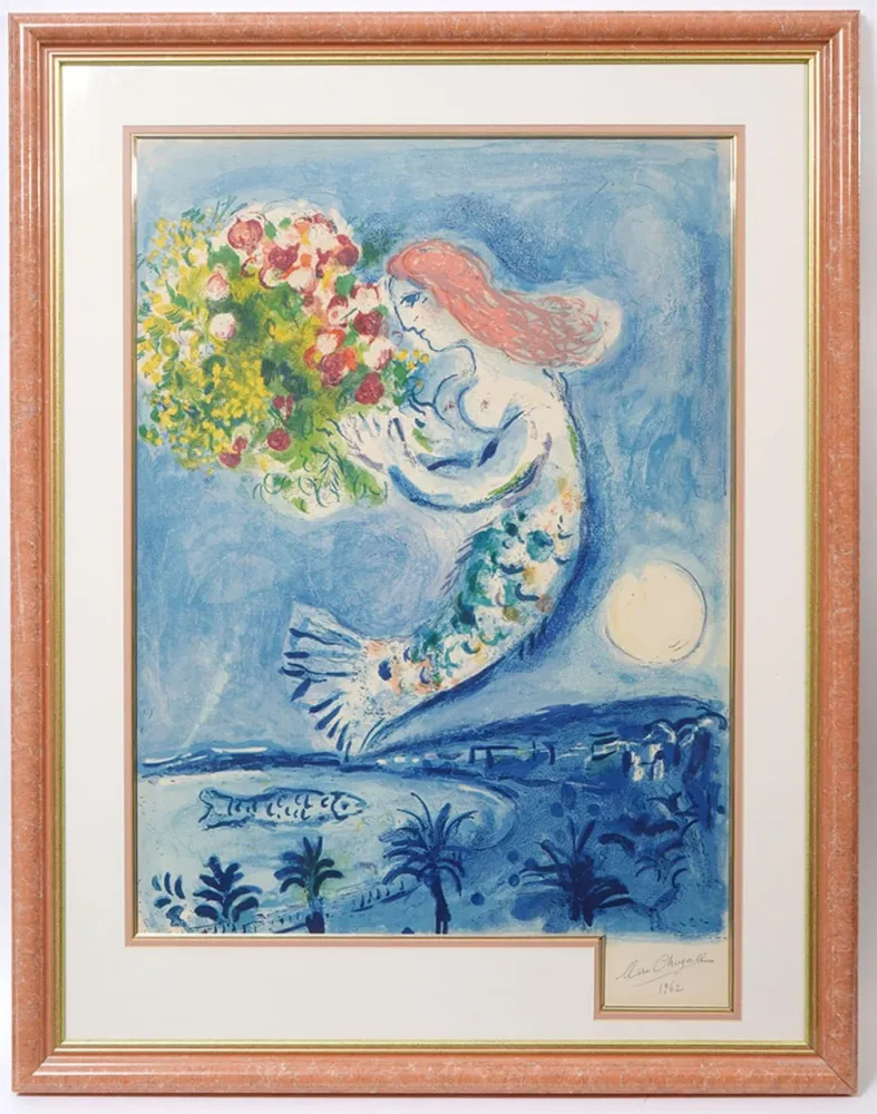 Litografía Chagall - Hand-signed - La Baie des Anges