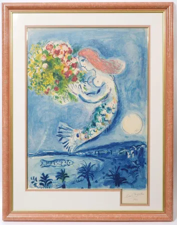 Litografía Chagall - Hand-signed - La Baie des Anges