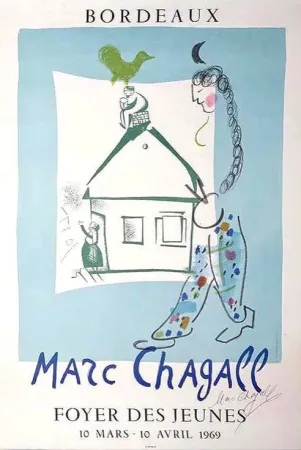 Litografía Chagall - Hand-Signed - La Maison de mon Village