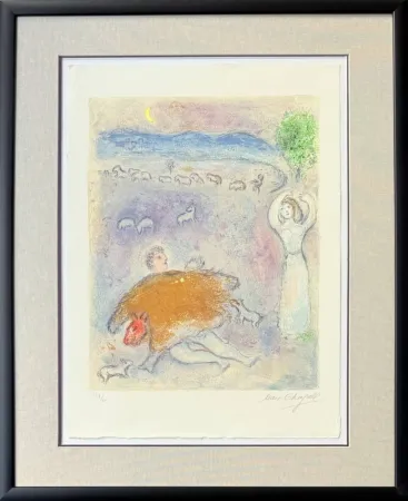 Litografía Chagall - (handsigned) La Ruse de Dorcon, from Daphnis et Chloé