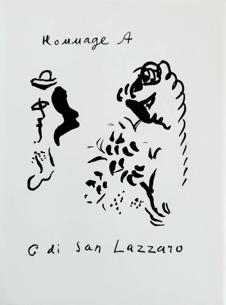 Litografía Chagall - Hommage à San Lazzaro