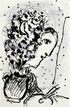 Litografía Chagall - Invitation for an Exhibition