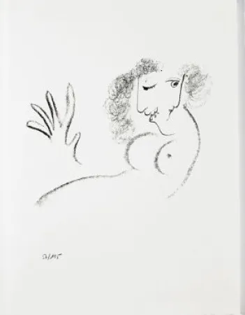 Litografía Chagall - Jean Cassou: vingt-deux poèms