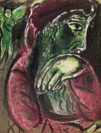 Litografía Chagall - Job in Despair