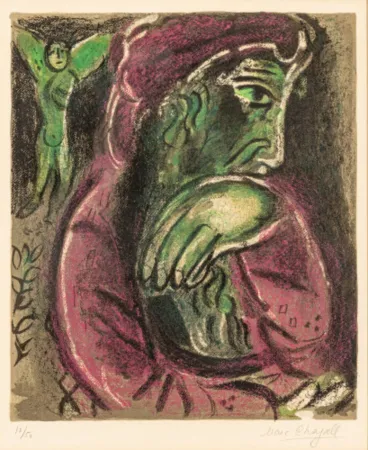 Litografía Chagall - Job in Despair