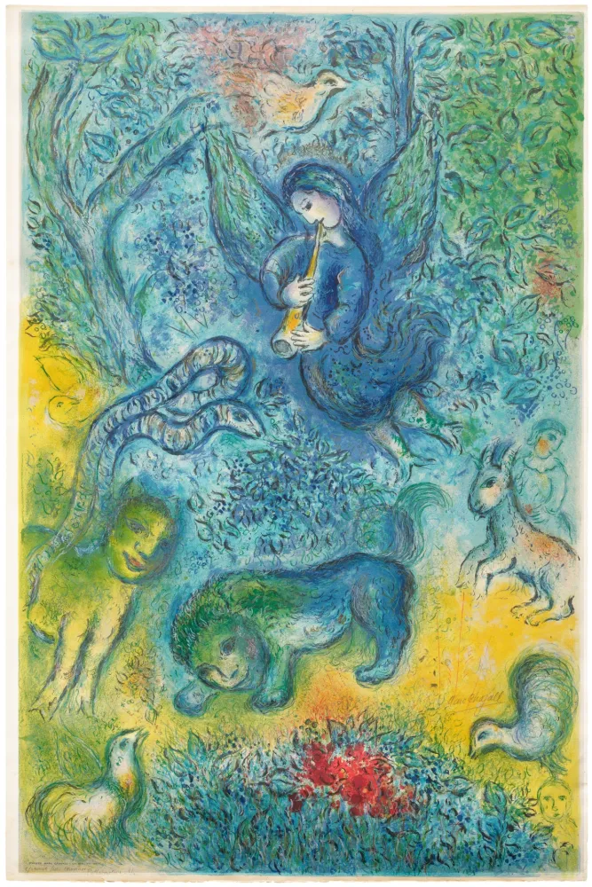 Litografía Chagall - La Flûte Enchantée (The Magic Flute)