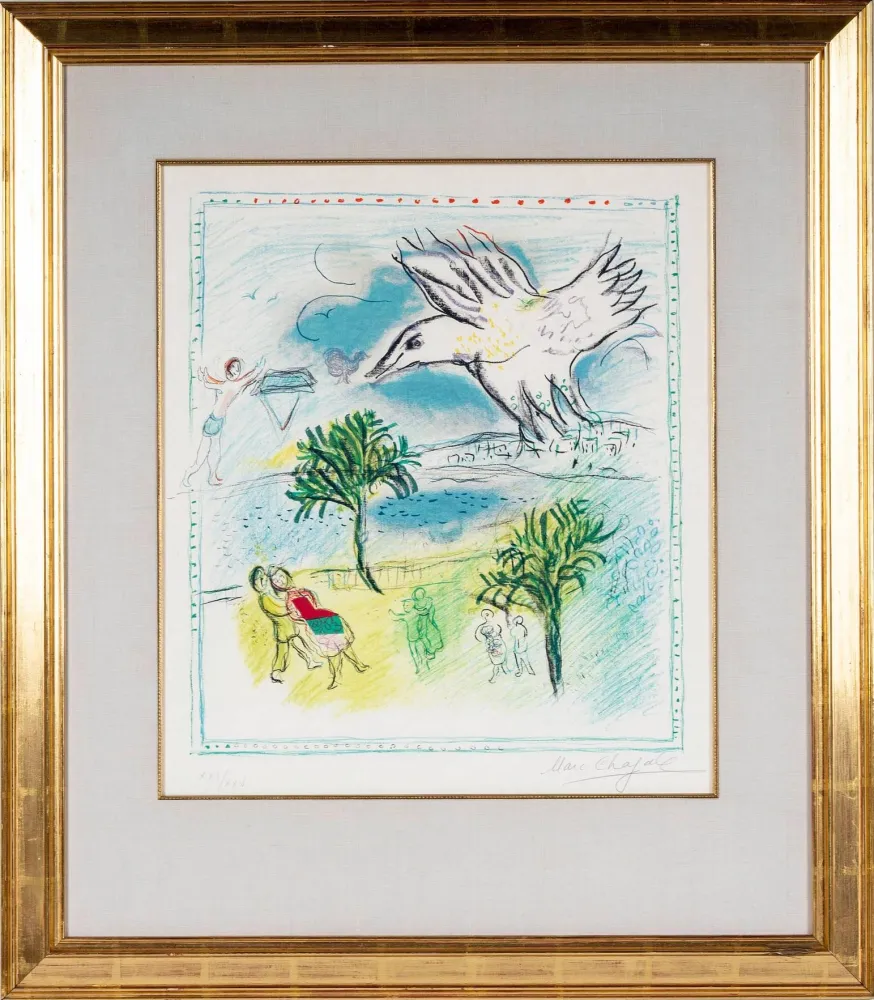Litografía Chagall - La Grande Corniche