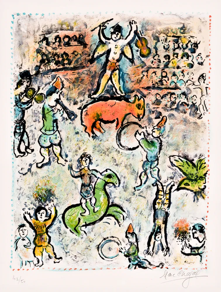 Litografía Chagall -  La Parade au Cirque 