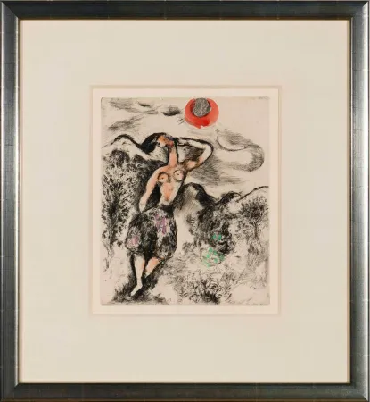 Aguafuerte Chagall - La Souris Metamorphosée en Fille (The Mouse Transformed into a Girl)