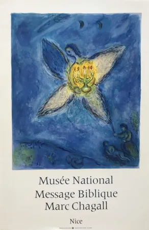 Litografía Chagall - '' L'Ange au Chandelier ''
