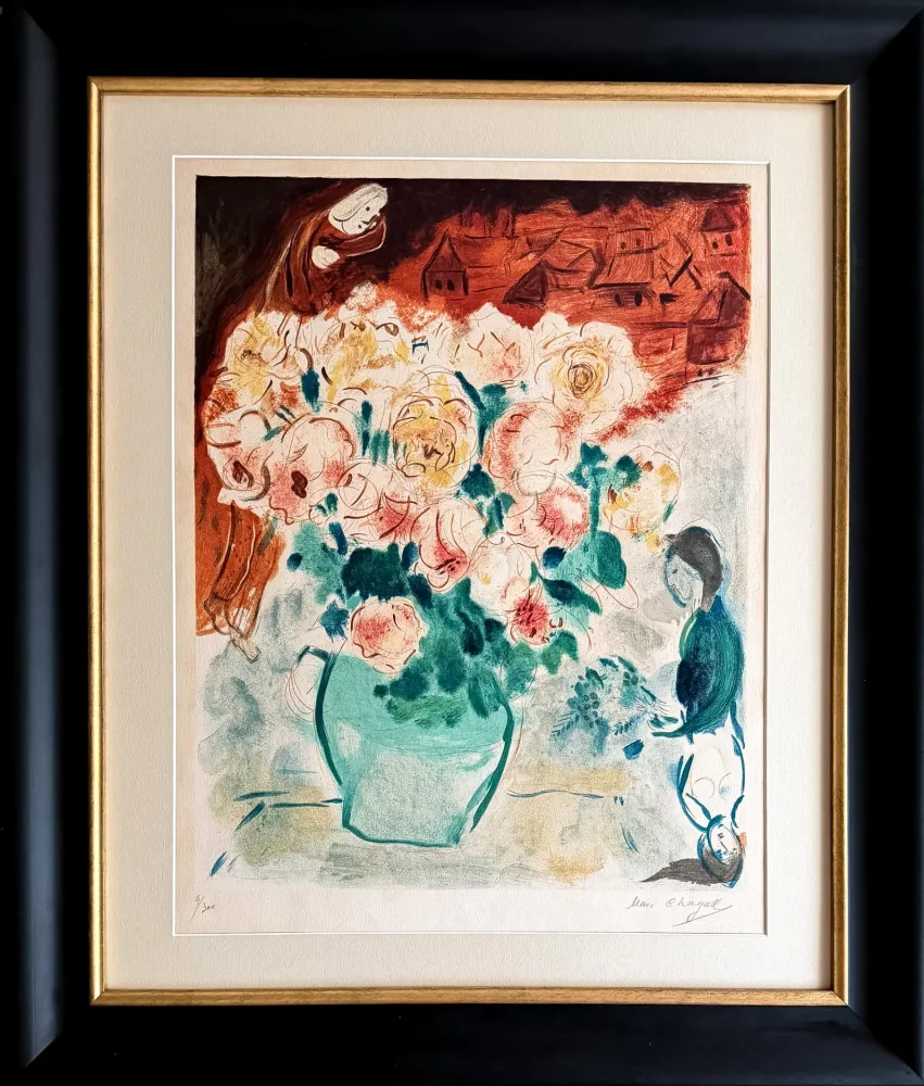 Litografía Chagall - Le Bouquet