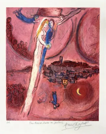 Litografía Chagall - Le Cantique des Cantiques