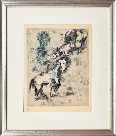 Aguafuerte Chagall - Le Cheval et l'Âne (The Horse and the Donkey)