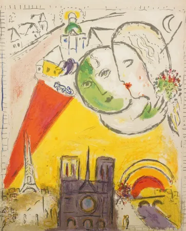 Litografía Chagall - Le Dimanche
