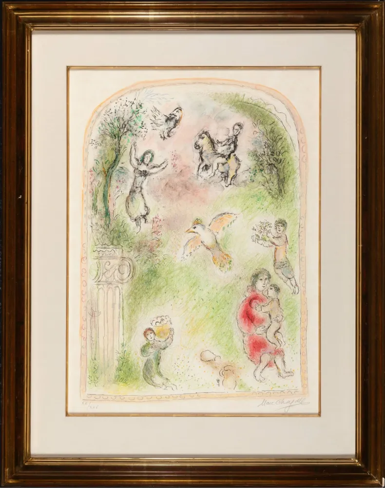 Litografía Chagall - Le jardin de pomone (The Garden of Pomona)