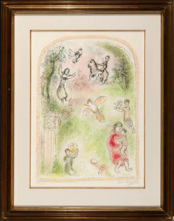 Litografía Chagall - Le jardin de pomone (The Garden of Pomona)