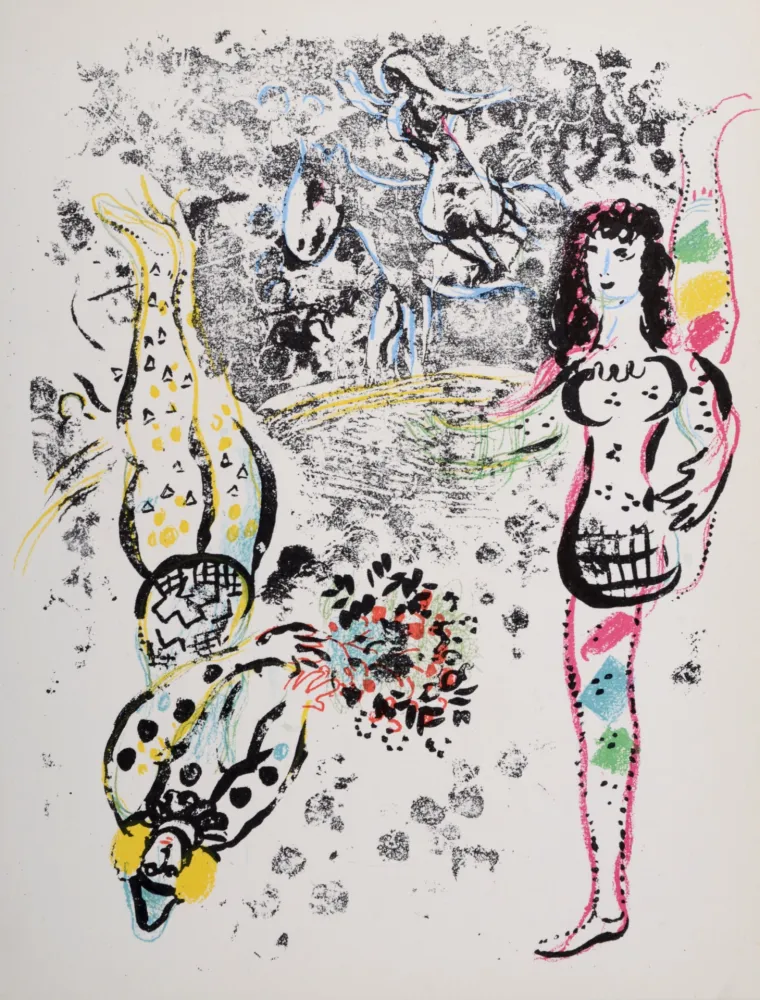 Litografía Chagall - Le Jeu des Acrobates, 1963