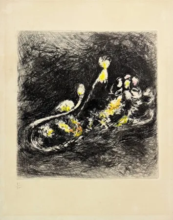 Aguafuerte Chagall - Le lion et le moucheron