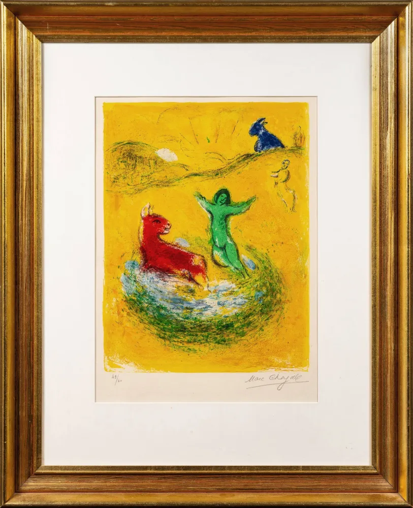 Litografía Chagall - Le piège à loups (The Wolf Trap)