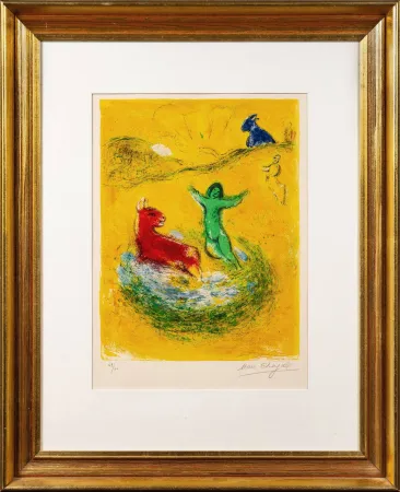 Litografía Chagall - Le piège à loups (The Wolf Trap)