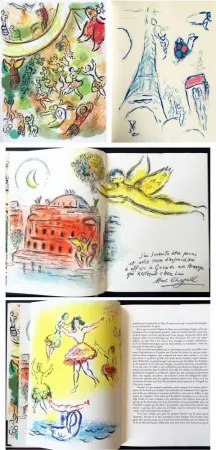 Libro Ilustrado Chagall - LE PLAFOND DE L'OPERA DE PARIS. Lithographie originale de Marc Chagall (1965).