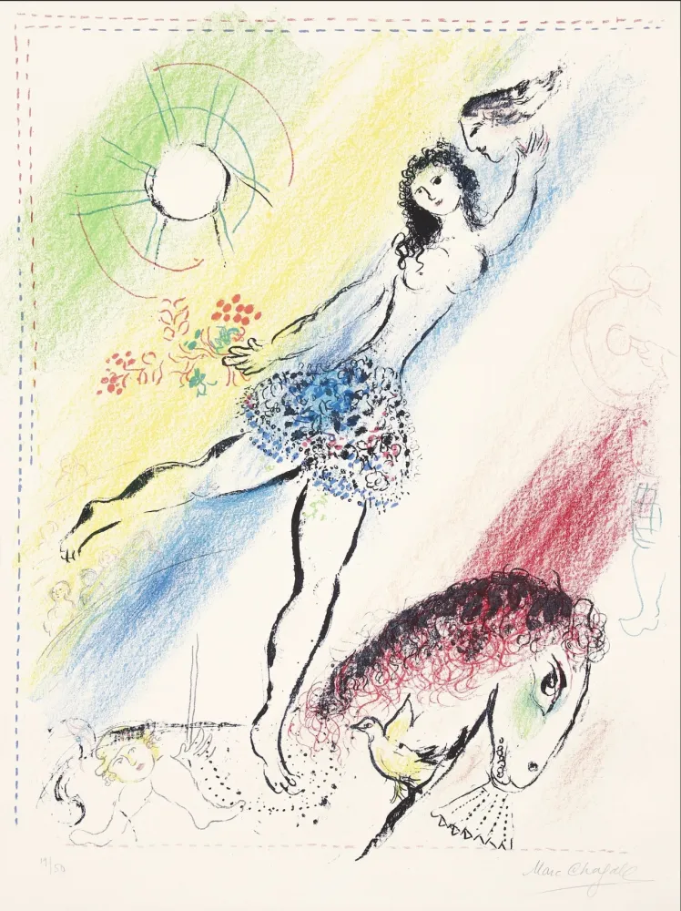 Litografía Chagall -  L’Écuyère