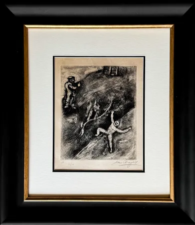 Aguafuerte Chagall - L'Enfant et le Maître d'école