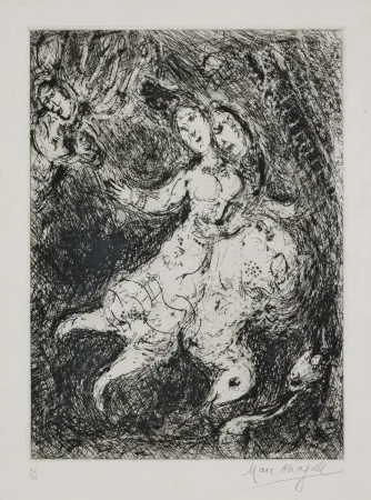 Grabado Chagall - L'envolée